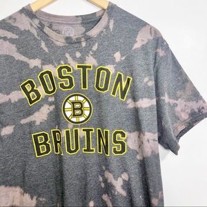 Boston Bruins Hockey Bleach Tie Dye T-shirt